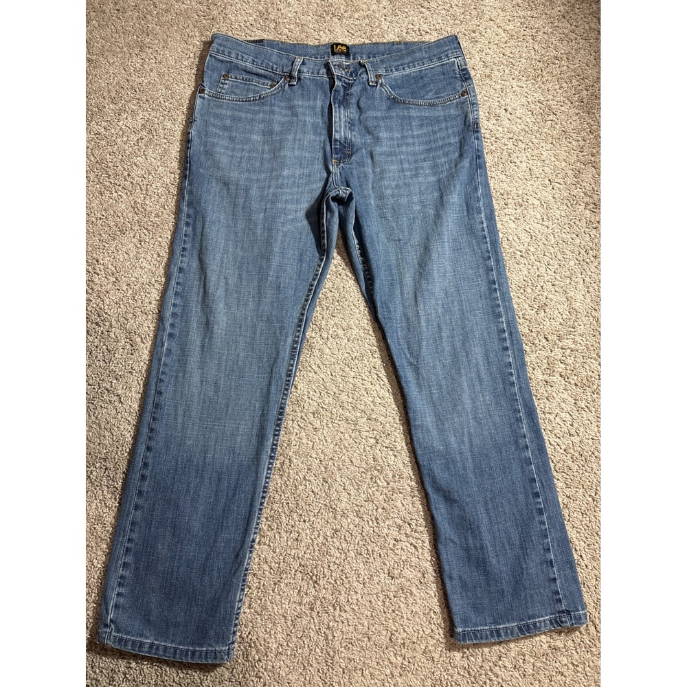 Y2K Lee Premium Select Classic Fit Mens Jeans 36x29 Medium Wash Straight, Denim